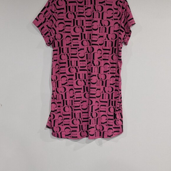 Juicy Couture Juicy Print Sleepwear Nightgown Pink Black Size Large - Picture 2 of 3